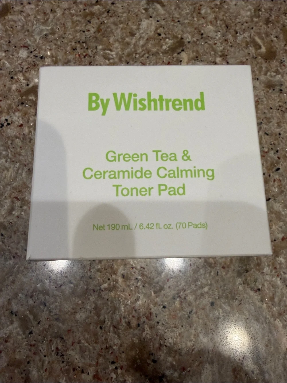 NEW By Wishtrend Green Tea & Ceramide Calming Toner Pad